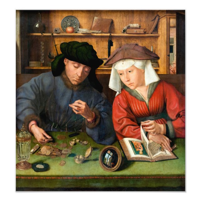 Quentin Matsys - The Moneylender and His Wife Photo Print (Front)