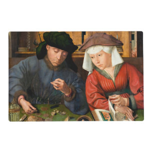Quentin Matsys - The Moneylender and His Wife Placemat