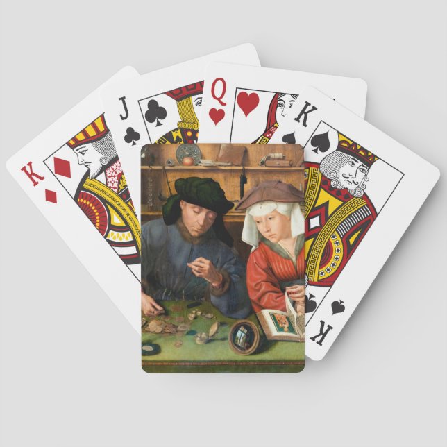 Quentin Matsys - The Moneylender and His Wife Poker Cards (Back)