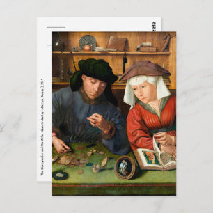 Quentin Matsys - The Moneylender and His Wife Postcard