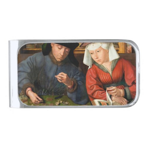 Quentin Matsys _ The Moneylender and His Wife Silver Finish Money Clip