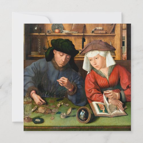 Quentin Matsys _ The Moneylender and His Wife Thank You Card