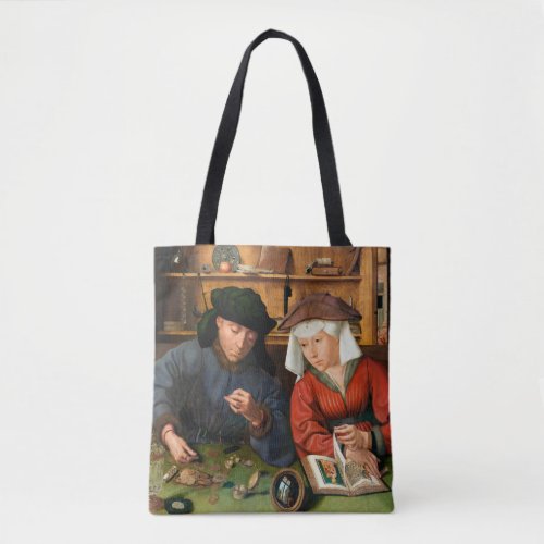 Quentin Matsys _ The Moneylender and His Wife Tote Bag