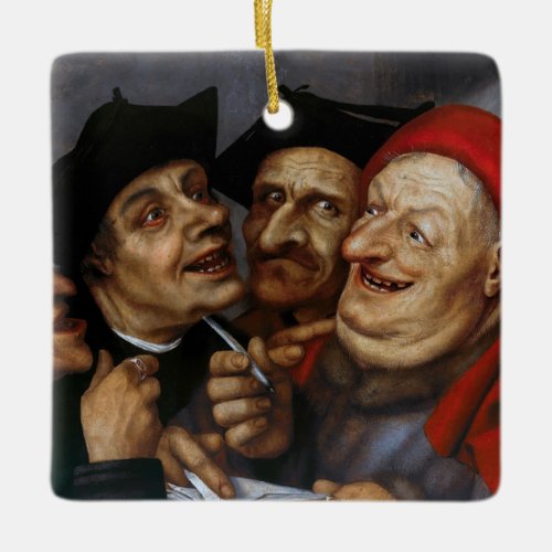 Quentin Matsys _ The Purchase Agreement Ceramic Ornament