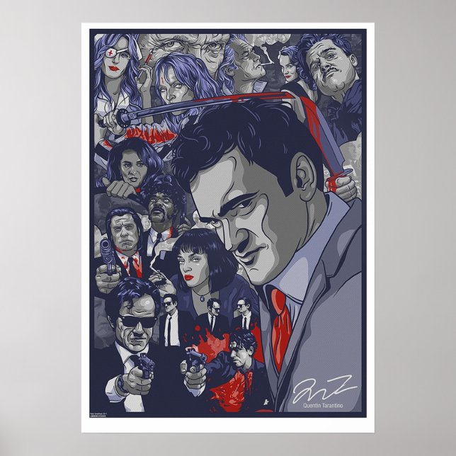 Quentin Tarantino Filmography Poster (Front)