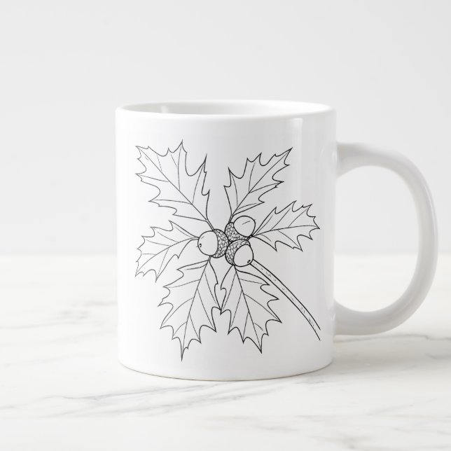 Quercus rubra – Northern Red Oak Giant Coffee Mug (Right)
