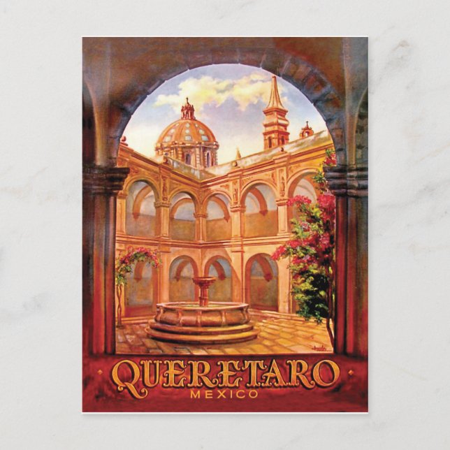 Queretaro city, architecture,Mexico,vintage travel Postcard (Front)