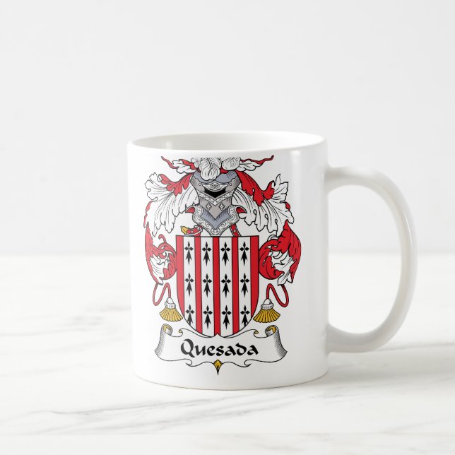 Quesada Family Crest Coffee Mug (Right)