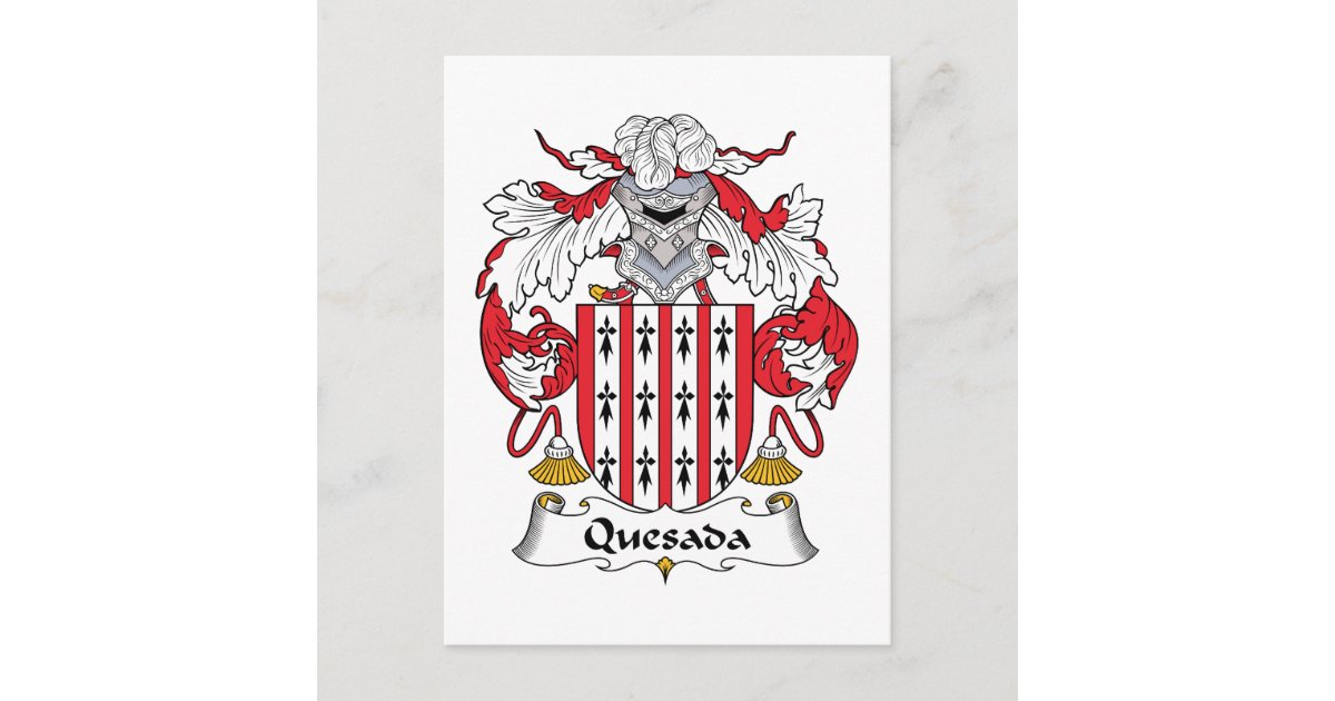 Quesada Family Crest Postcard | Zazzle