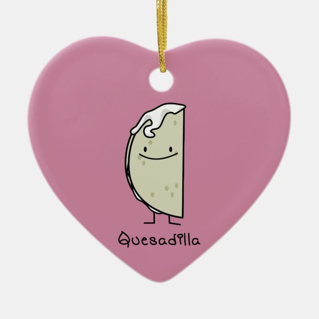 Quesadilla Mexican grilled Tortilla with Cheese Ceramic Ornament (Front)