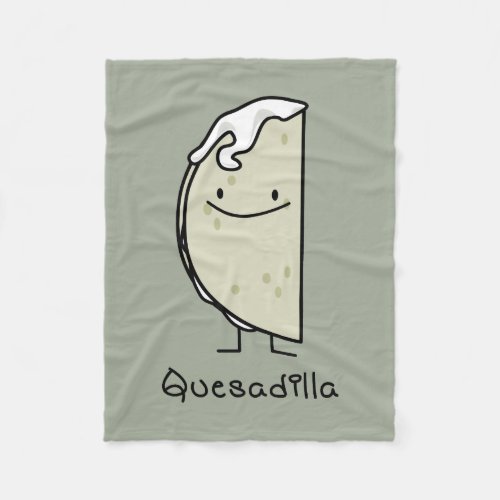 Quesadilla Mexican grilled Tortilla with Cheese Fleece Blanket