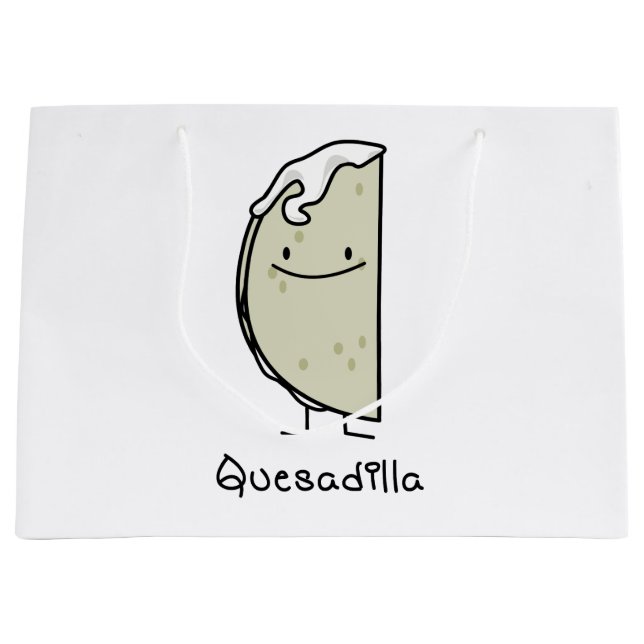 Quesadilla Mexican grilled Tortilla with Cheese Large Gift Bag (Front)
