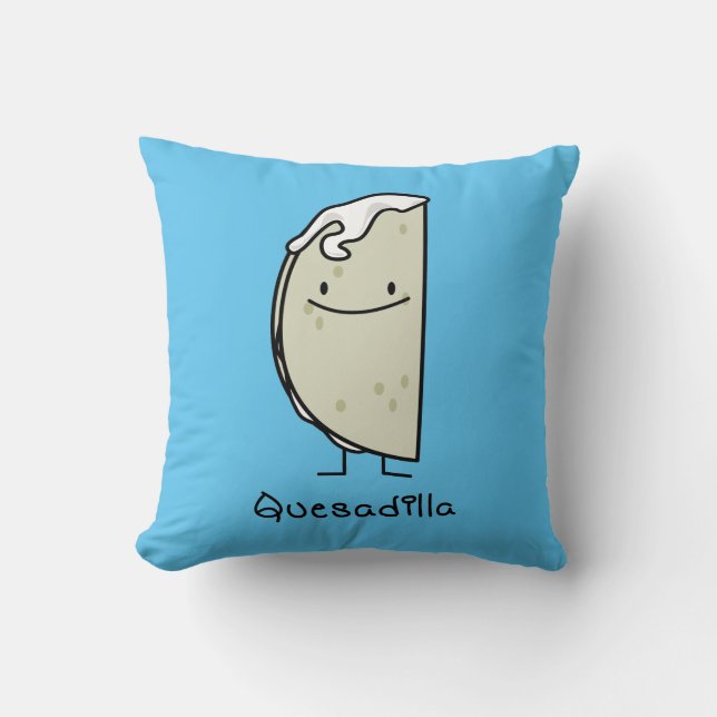 Quesadilla Mexican grilled Tortilla with Cheese Throw Pillow (Front)