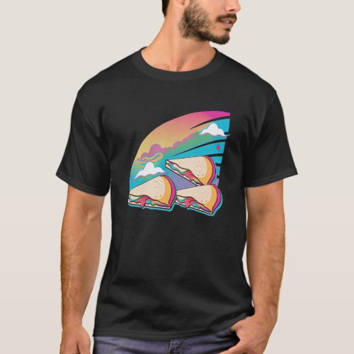 Quesadillas Vaporwave Retrowave Aesthetic T_Shirt