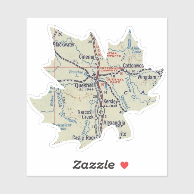 Quesnel BC Sticker (Sheet)