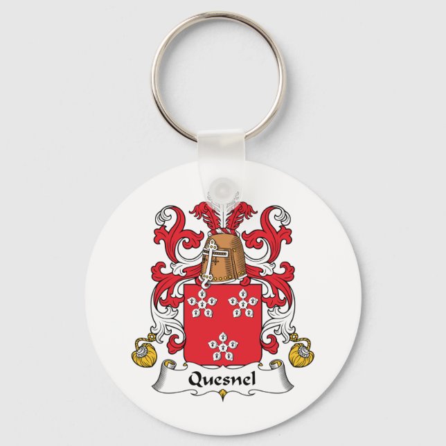 Quesnel Family Crest Keychain (Front)