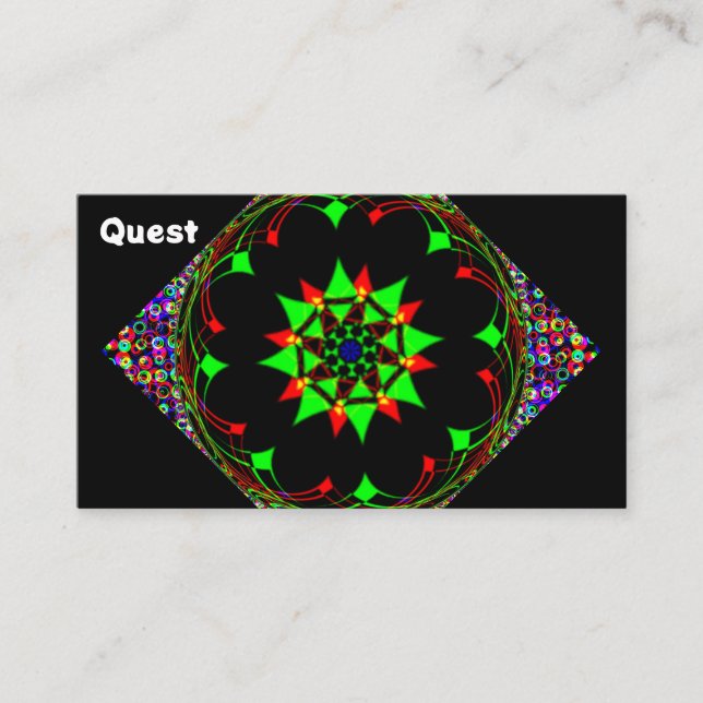 Quest (change the words) business card (Front)