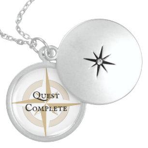 Quest Complete Compass Locket Necklace
