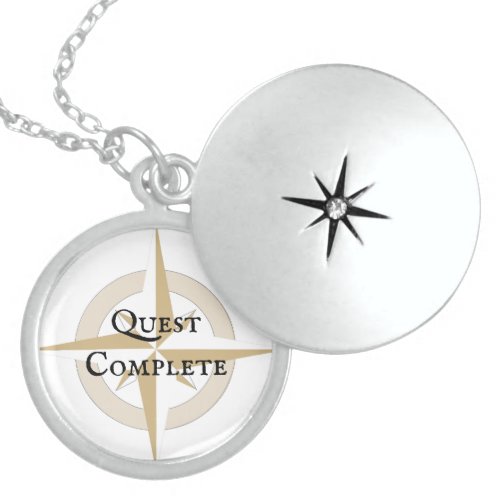 Quest Complete Compass Locket Necklace