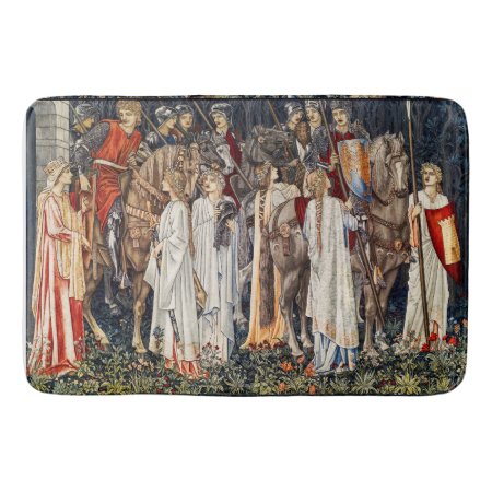 Quest For Holy Grail, Arming,departure Of Knights  Bath Mat