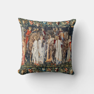 Quest for Holy Grail, Arming,Departure of Knights Throw Pillow
