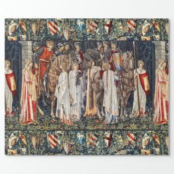 Quest For Holy Grail  Arming Departure Of Knights Wrapping Paper by bulgan_lumini at Zazzle