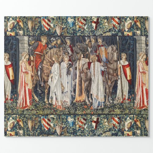 Quest for Holy Grail ArmingDeparture of Knights Wrapping Paper