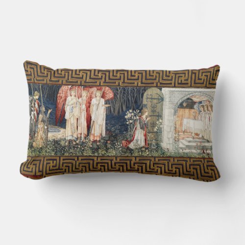 Quest for Holy GrailVision of Angels to Perceval  Lumbar Pillow