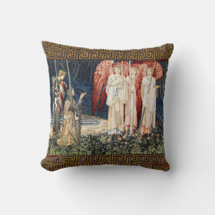 Quest for Holy Grail,Vision of Angels to Perceval Throw Pillow