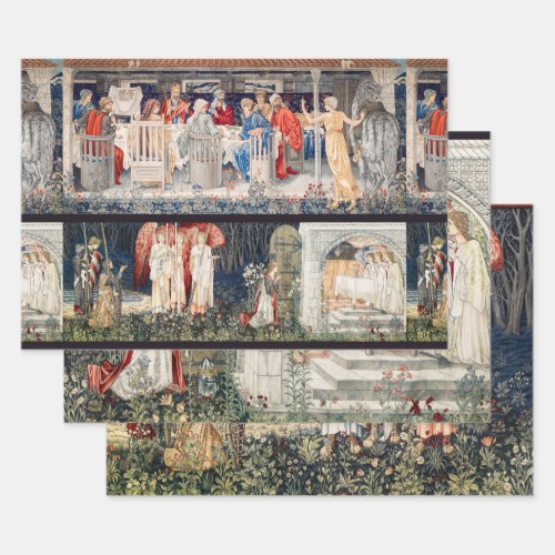 Quest for Holy Grail Vison of Three Angels  Wrapping Paper Sheets