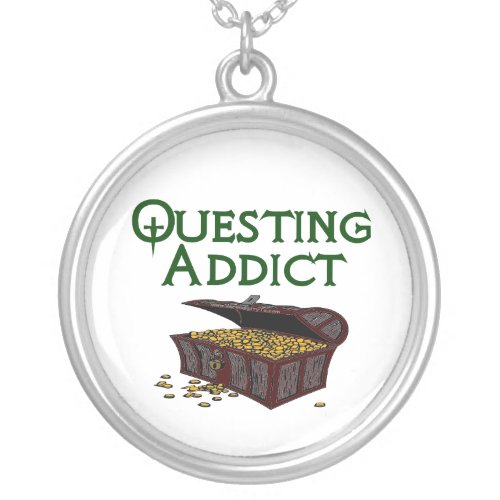 Questing Addict Silver Plated Necklace