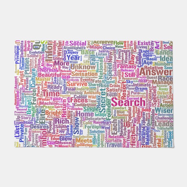 Question Apprendre Nuage MotssTexte Motif Message Doormat (Front)