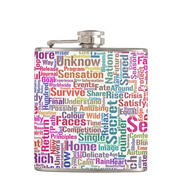 Question Apprendre Nuage MotssTexte Motif Message Flask (Front)
