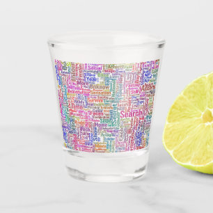 Question Apprendre Nuage MotssTexte Motif Message Shot Glass