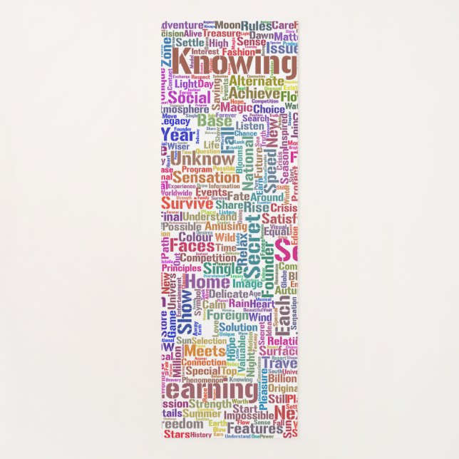 Question Apprendre Nuage MotssTexte Motif Message Yoga Mat (Front)