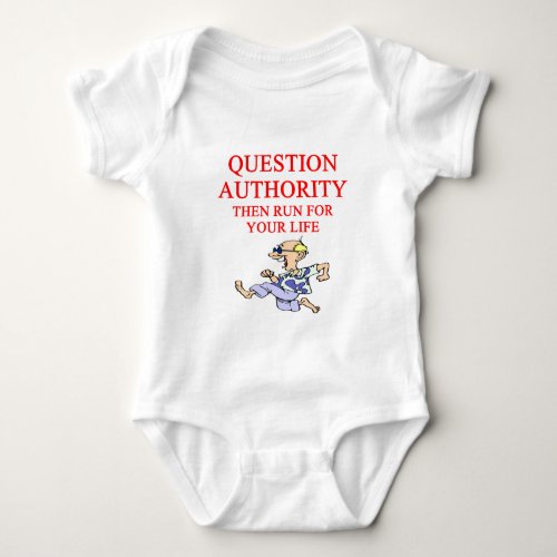 question authority baby bodysuit
