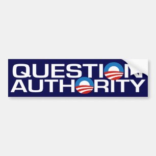 Question Authority Bumper Sticker