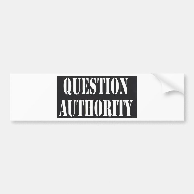 Question Authority Bumper Sticker (Front)