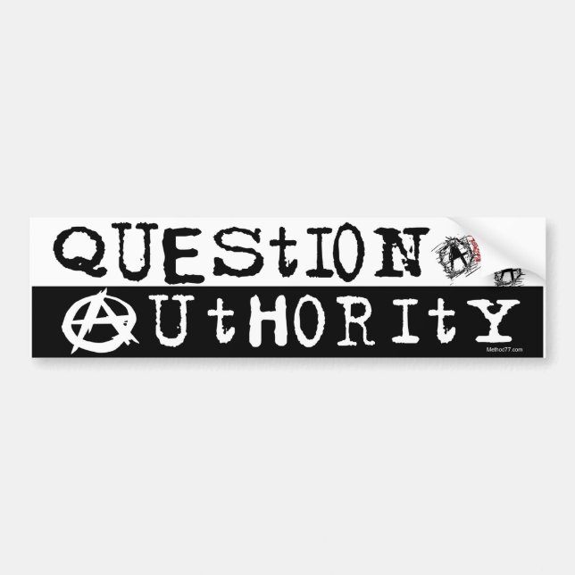 Question Authority Bumper Sticker (Front)