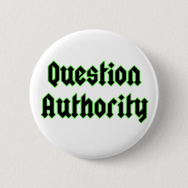 Question Authority Button Badge (Front)