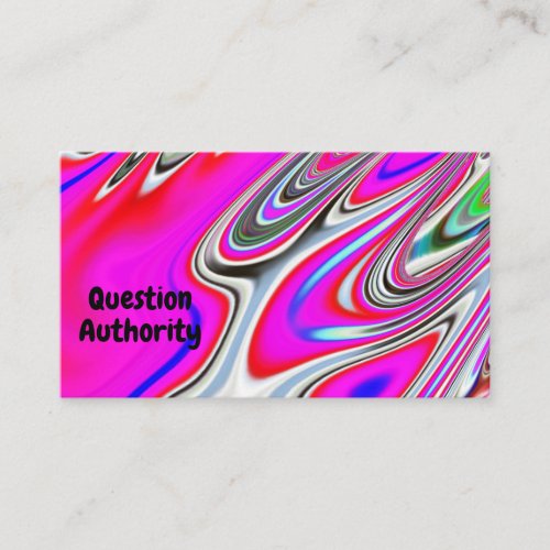 Question Authority Change the Words Business Card