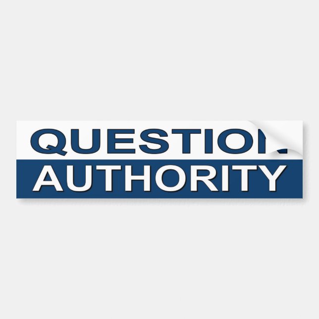 Question Authority Political Protest decal (Front)