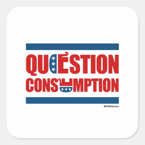 Question Consumption Square Sticker