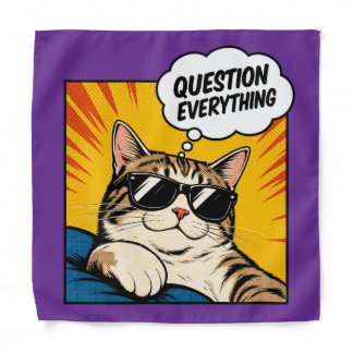 Question Everything - Conspiracy Cat Bandana