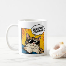 Question Everything - Conspiracy Cat
