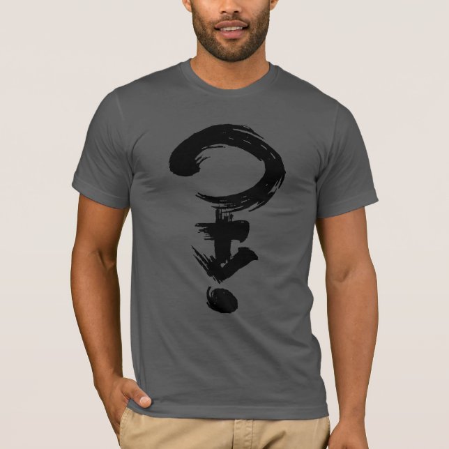 Question Gender Brushstroke Symbol T-Shirt (Front)