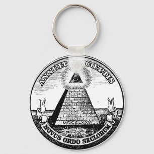 Question Illuminati New World Order Keychain