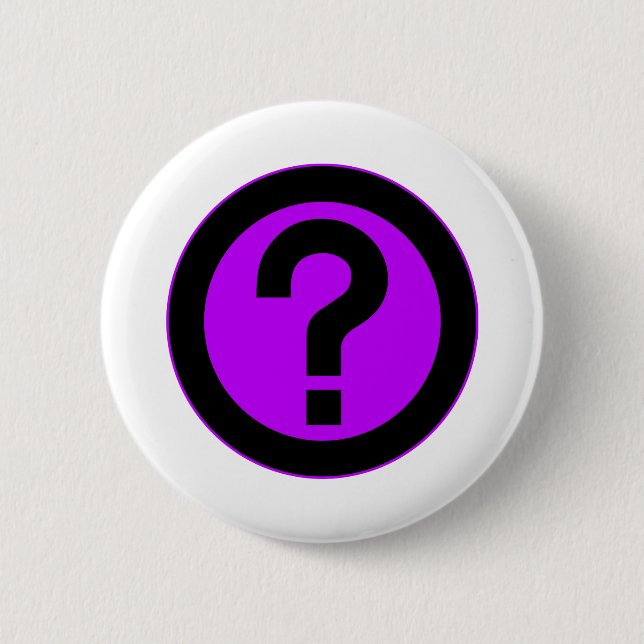 Question Mark Ask Query Symbol Punctuation Button (Front)