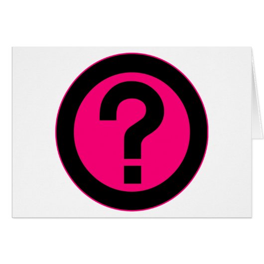 Question Mark Ask Query Symbol Punctuation Cards (Front Horizontal)