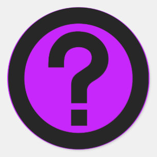 Question Mark Ask Query Symbol Punctuation Classic Round Sticker